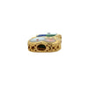 Estate Designer Asch Grossbardt Bunny Diamond & Multi Color Semi Precious 14K Yellow Gold Pendant