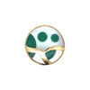 Designer Asch Grossbardt Diamond, Mother of Pearl, Malachite 14K Yellow/White Gold Pendant
