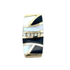 Designer HL Diamond, Onyx, Mother of Pearl 14Kt Yellow Gold Pendant