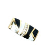 Designer HL Diamond, Onyx, Mother of Pearl 14Kt Yellow Gold Pendant