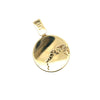 Designer Asch Grossbardt Diamond, Onyx, Mother of Pearl 14K Yellow Gold Pendant