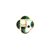 Designer Asch Grossbardt Mother of pearl, Turquoise, Malachite, Diamond, Onyx, Coral 14K Yellow Gold Pendant