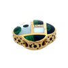 Designer Asch Grossbardt Mother of pearl, Turquoise, Malachite, Diamond, Onyx, Coral 14K Yellow Gold Pendant