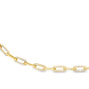 Designer Italian Paper Clip Diamond 14Kt Yellow Gold Necklace