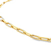 Designer Italian Paper Clip Diamond 14Kt Yellow Gold Necklace