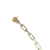 Designer Italian Paper Clip Diamond 14K White/Yellow Gold Bracelet