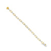 Designer Italian Paper Clip Diamond 14K White/Yellow Gold Bracelet