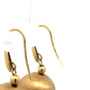 Estate Italian Designer 18Kt Yellow Gold Satin Finish Ball Earring