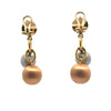Estate Italian Designer Satin Finish Tri Color Ball Earrings