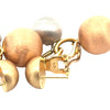 Estate Italian Designer Satin Finish Tri Color Ball Earrings