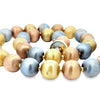 Estate Italian Designer Arezzo Satin Finish Tri Color 18K Necklace