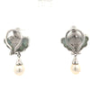 Estate Nouveau 1910 Company Diamond Plique A Jour Blue Enamel & Pearl 18K White Gold Earring Limited Edition #28/48
