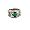 Vintage Fine Emerald & Diamond 18K White Gold Ring