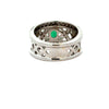 Vintage Fine Emerald & Diamond 18K White Gold Ring