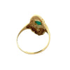 Vintage Emerald & Pearl 18K Yellow Gold Ring