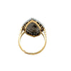 Vintage Diamond & Blue Enamel 18K White & Yellow Ring