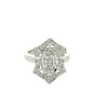 Vintage Filigree Diamond 14k White Gold Ring