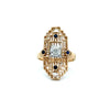 Vintage Sapphire & Diamond 14K Yellow & White Gold Ring