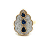 Vintage Sapphire & Diamond 14K Yellow & White Gold Ring