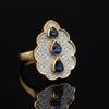 Vintage Sapphire & Diamond 14K Yellow & White Gold Ring