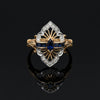 Vintage Sapphire & Diamond 14K Yellow & White Gold Ring