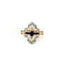Vintage Sapphire & Diamond 14K Yellow & White Gold Ring
