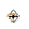 Vintage Sapphire & Diamond 14K Yellow & White Gold Ring
