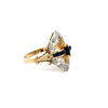 Vintage Sapphire & Diamond 14K Yellow & White Gold Ring