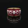 Vintage Ruby & Diamond 14K Yellow/White Gold Ring
