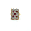 Vintage Ruby & Diamond 14K Yellow/White Gold Ring