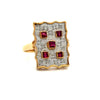 Vintage Ruby & Diamond 14K Yellow/White Gold Ring