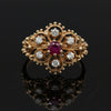 Vintage Ruby & Diamond 14K Yellow/White Gold Ring