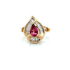 Vintage Pink Tourmaline & Diamond 14K Yellow/White Gold Ring