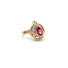 Vintage Pink Tourmaline & Diamond 14K Yellow/White Gold Ring