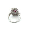 Vintage Ruby & Diamond 14K White Gold Ring