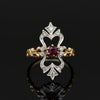 Vintage Ruby & Diamond 14K Yellow/White Gold Ring