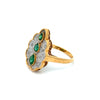 Vintage Emerald & Diamond 14K Yellow & White Gold Ring