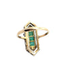 Vintage Diamond & Emerald 14K White & Yellow Ring