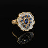 Vintage Sapphire & Diamond 14K Yellow & White Gold Ring