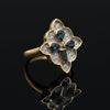 Vintage Sapphire & Diamond 14K Yellow & White Gold Ring