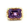 Vintage Diamond & Amethyst 14K Yellow Gold Ring