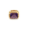 Vintage Diamond & Amethyst 14K Yellow Gold Ring