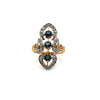 Vintage Sapphire & Diamond 14K Yellow & White Gold Ring