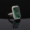Vintage Fine Indicolite Tourmaline & Diamond White Gold Ring