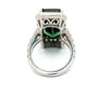 Vintage Fine Indicolite Tourmaline & Diamond White Gold Ring