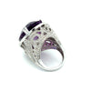 Vintage Diamond & Amethsyt 14K White Gold Ring