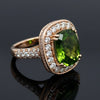 Vintage Peridot & Diamond 14K Yellow Gold Ring