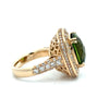 Vintage Peridot & Diamond 14K Yellow Gold Ring
