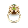 Vintage Peridot & Diamond 14K Yellow Gold Ring
