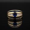 Vintage Fine Sapphire & Diamond 14K Yellow Gold Ring
